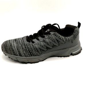 Keep Running Mens Sneaker Gray Black Lace Up Round Toe Low Top Wedge Heel EUR 43